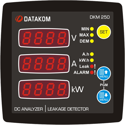 DKM-250 DC Enerji Analizörü ve Toprak Kaçağı Dedektörü